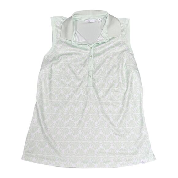 Lady Hagen Women's Mint Green Seashells Sleeveless Golf/Tennis Tank - Size M - Picture 1 of 4